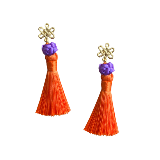Nodo lila mit orangener Quaste