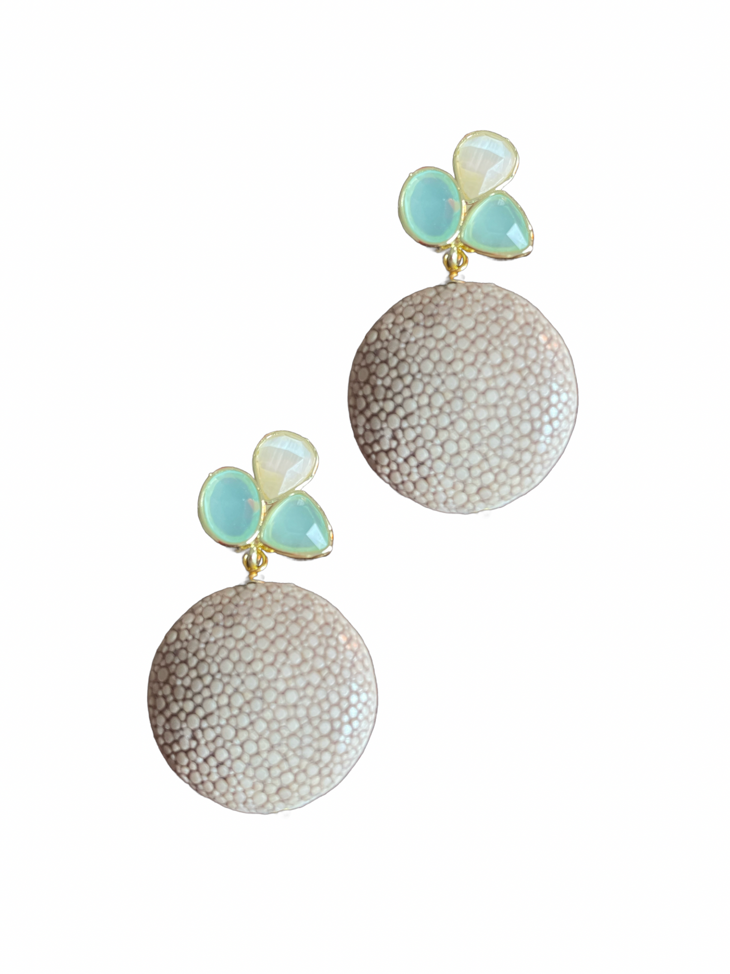 Rochen Ohrringe Deluxe beige