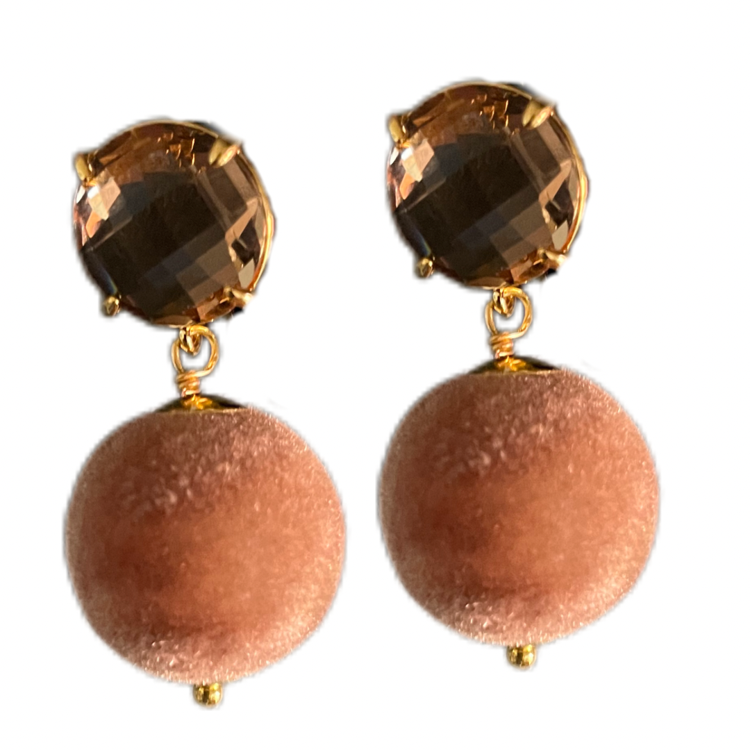 Elegante hellbraune Samtkugel