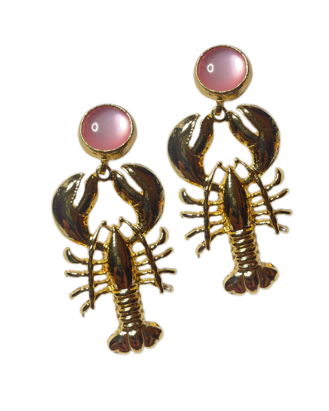Goldener Hummer mit rosa Stecker