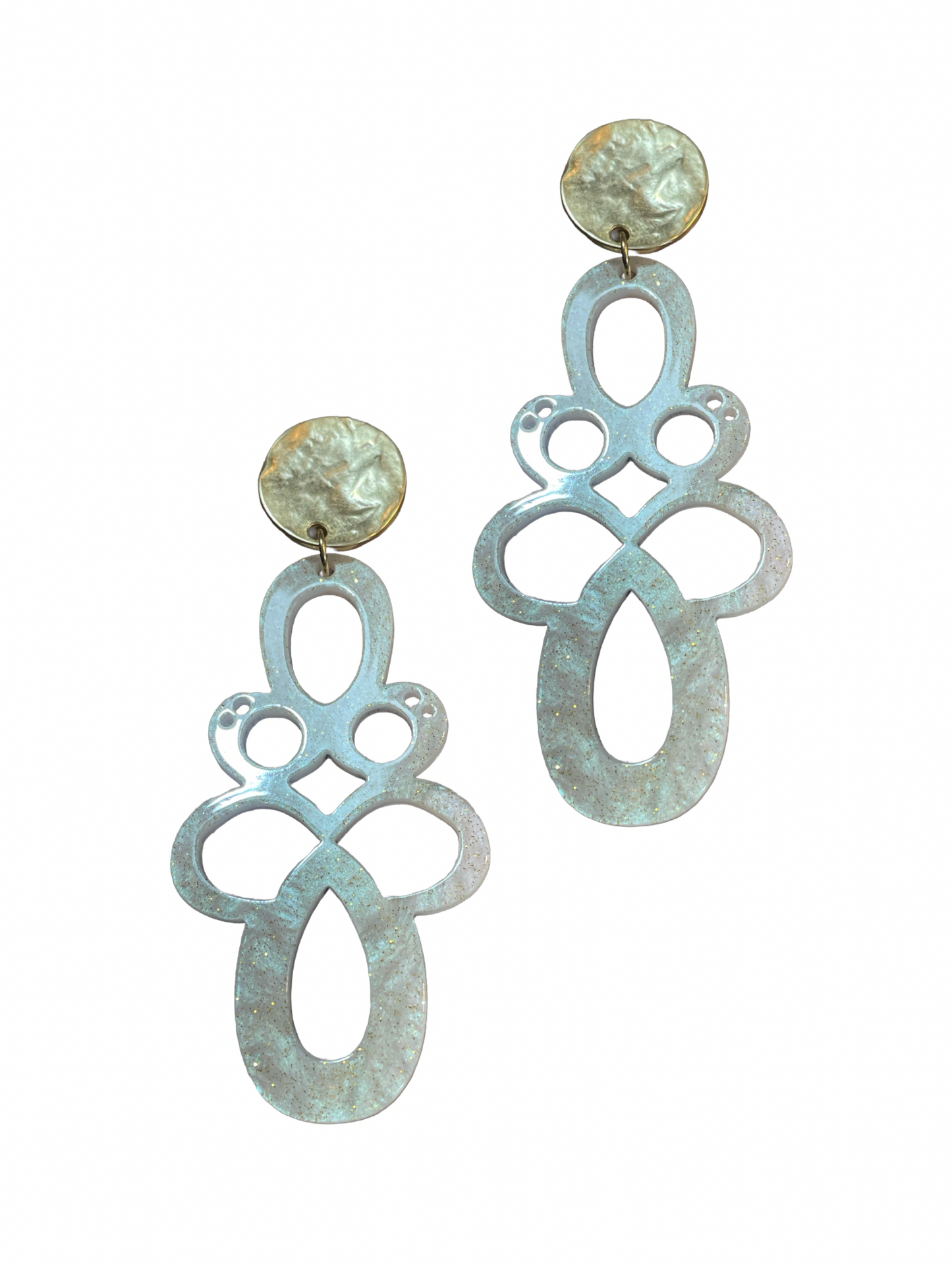 Bow Glitzer Creme Clip