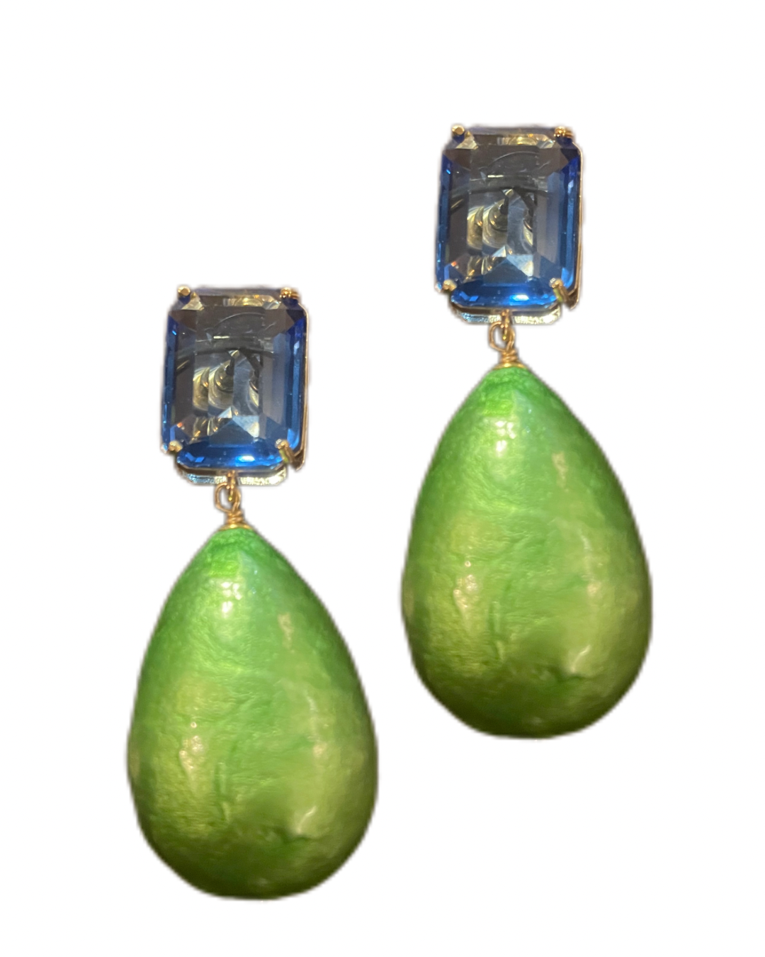 Grüne Nuvola mit blauem Kristallstecker