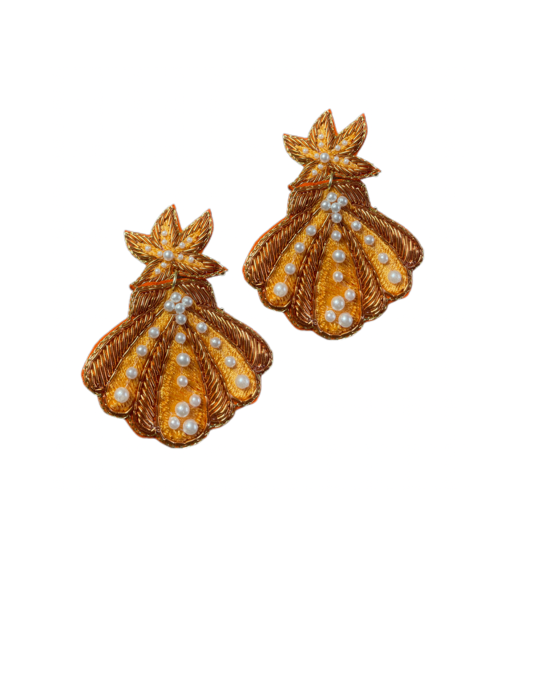PRE-ORDER: Orangene Muschel Ohrringe