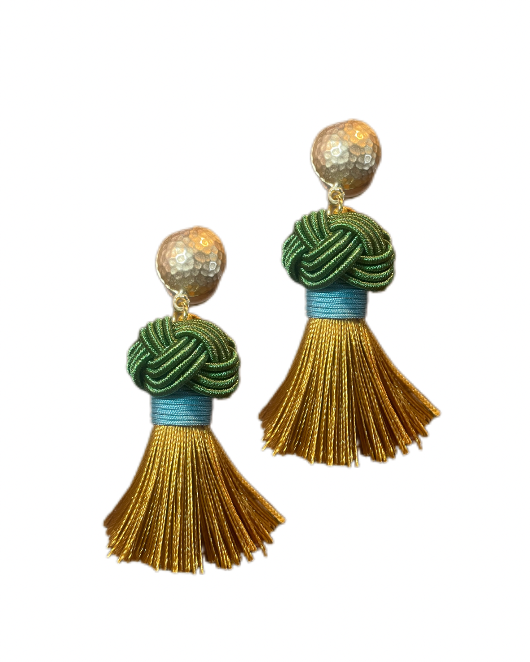 Clip Nodo XL Olive grün mit goldener Quaste