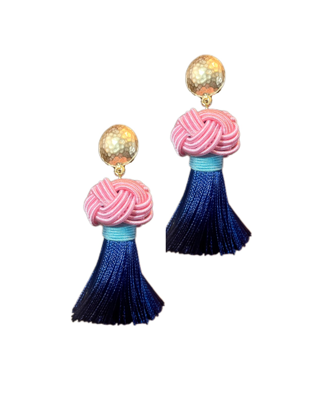 Clip Nodo XL hell rosa mit dunkel blauer Quaste
