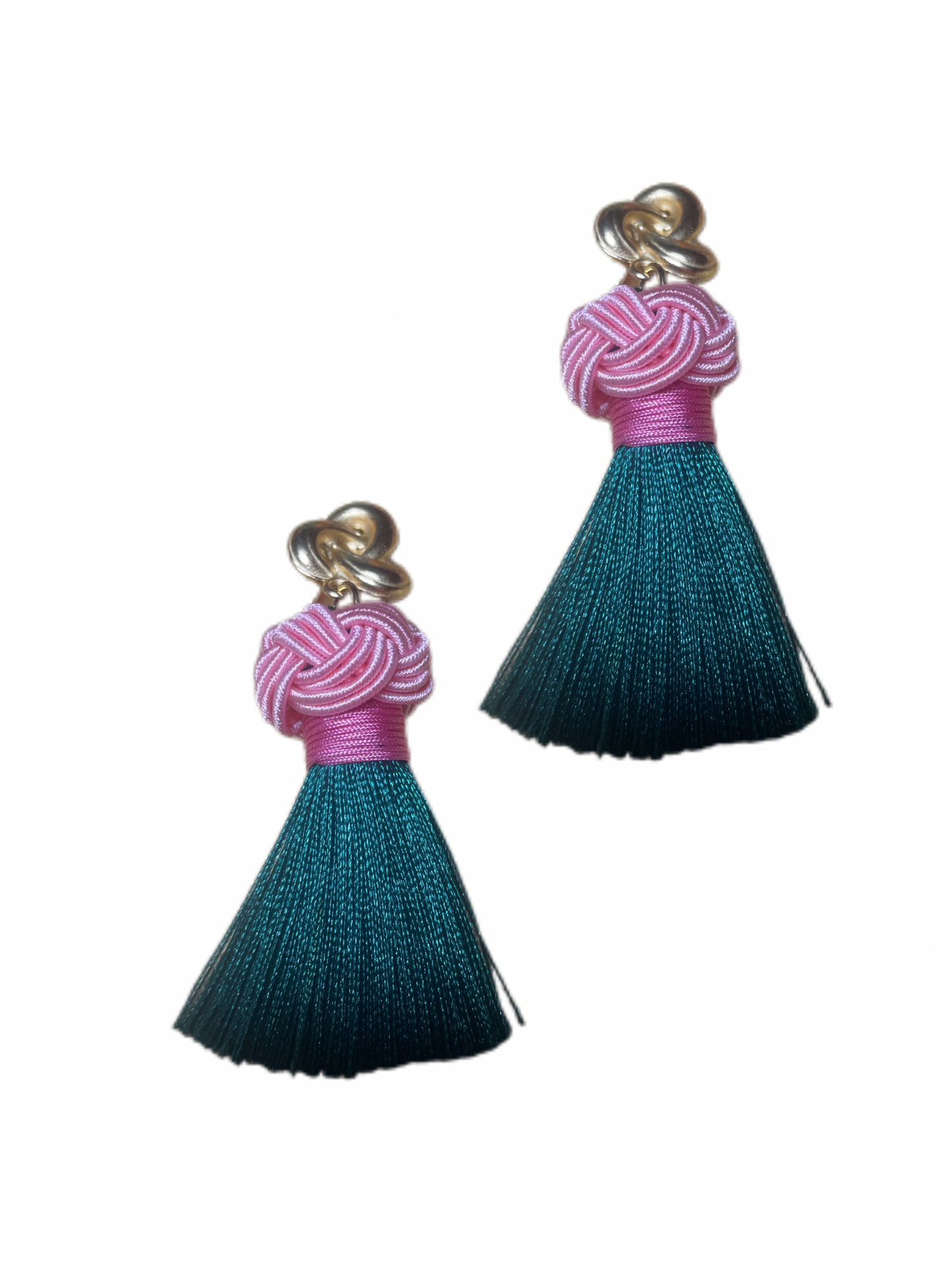 Clip Nodo XL rosa mit grüner Quaste