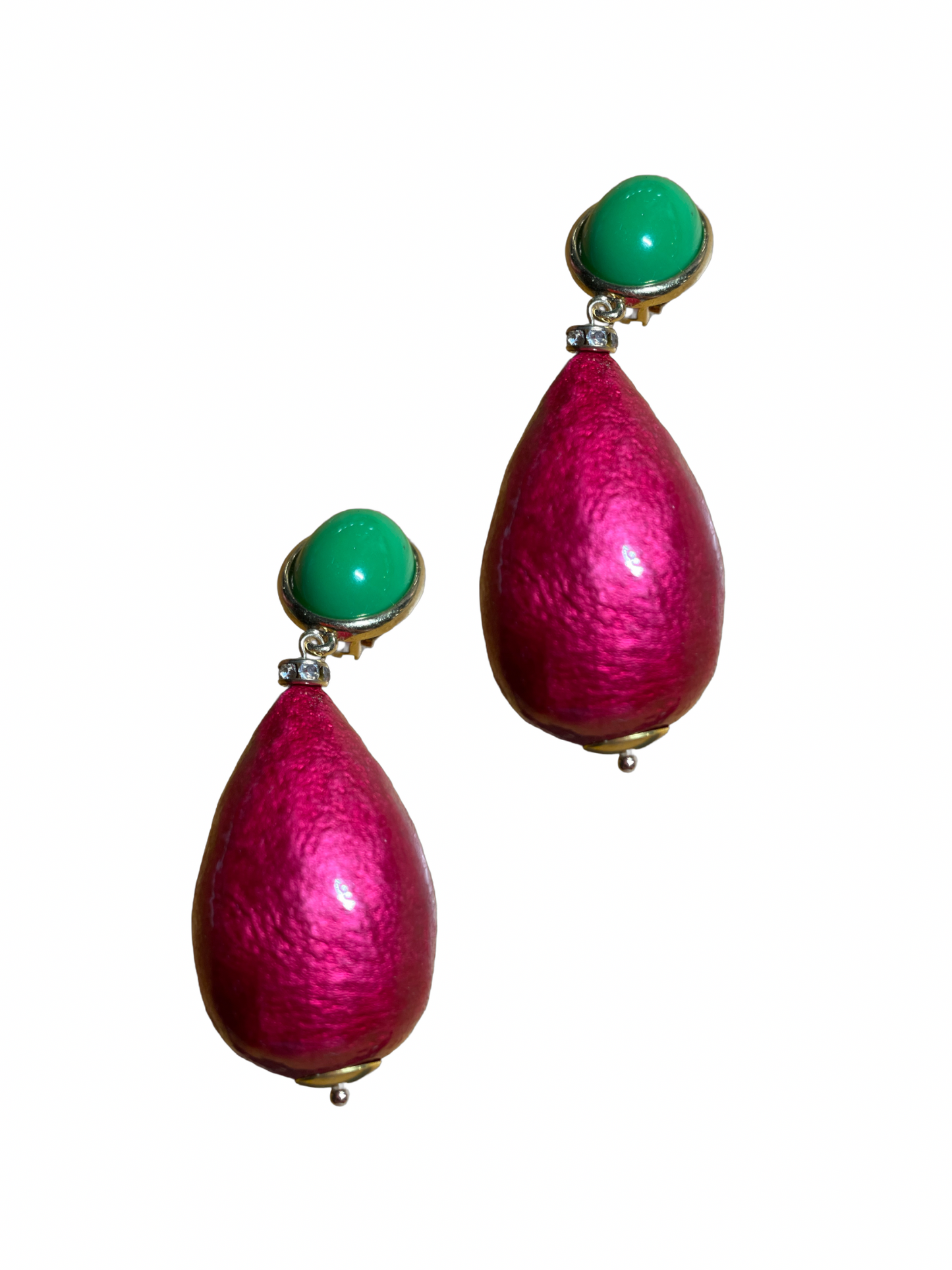 Rote Nuvola mit Grünen Cabouchon