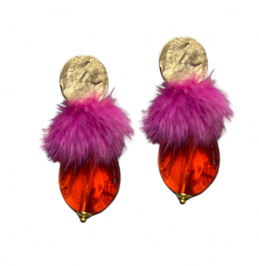 Clip Candy Orange pinker Puschel