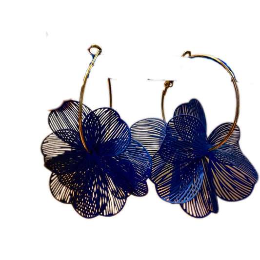 Hoop Flora dunkel blau