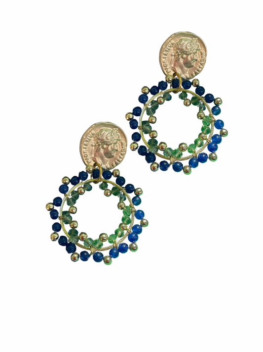 Clip Vonni Duo in blau grün mit Münze