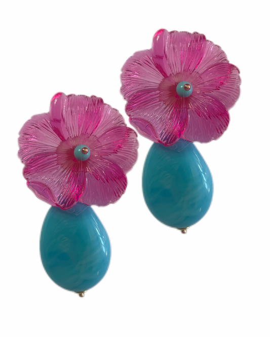 Pinker Hebe mit türkis farbenen Candy