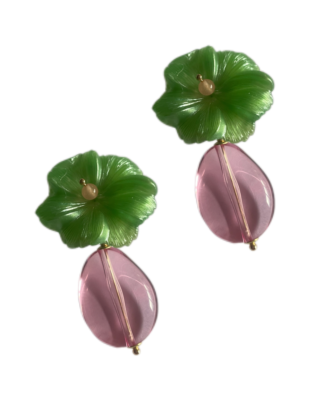 Clip grüner Hebe mit rosa Candy