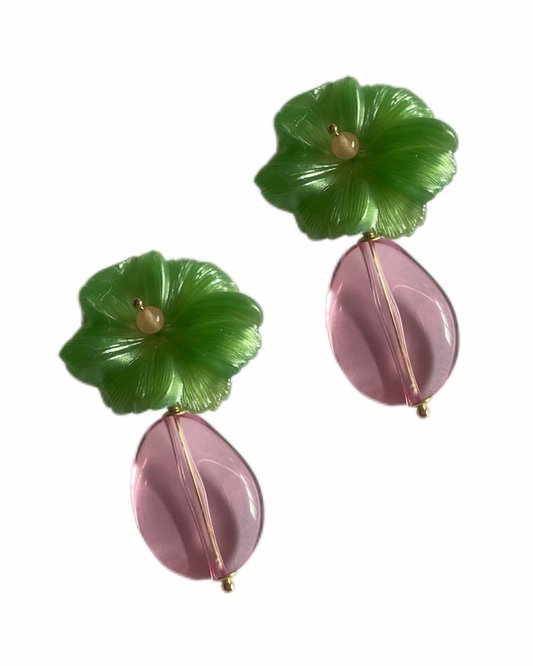 Clip grüner Hebe mit rosa Candy