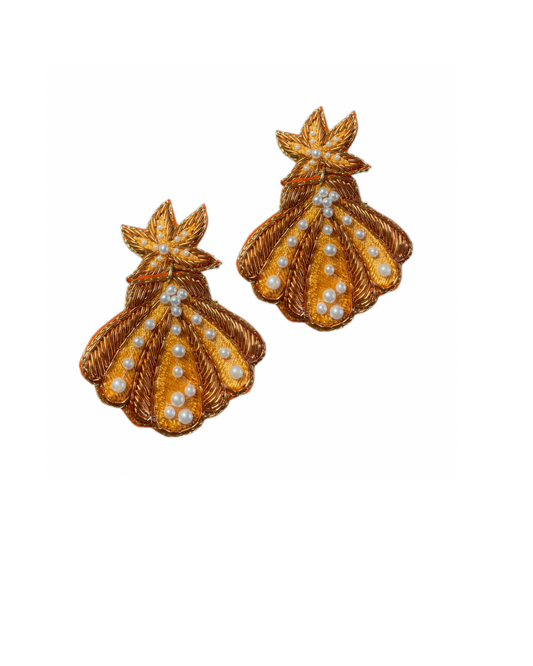 PRE-ORDER: Orangene Muschel Ohrringe