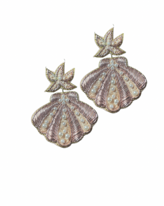 PRE-ORDER: Rosa Muschel Ohrringe