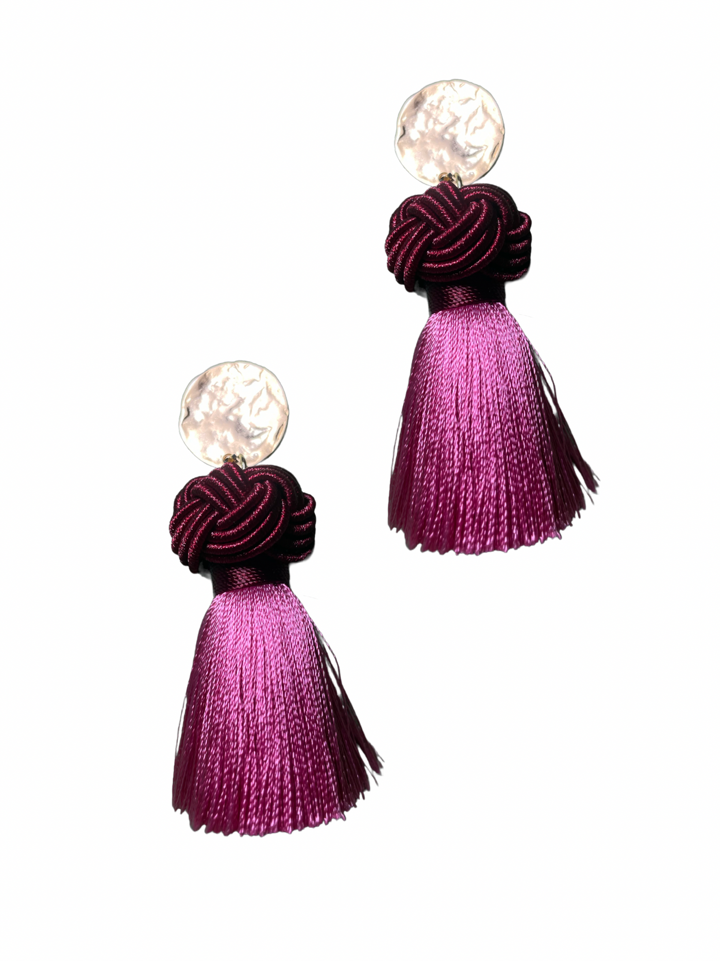 Nodo XL Bordeaux mit alt rosa Quaste