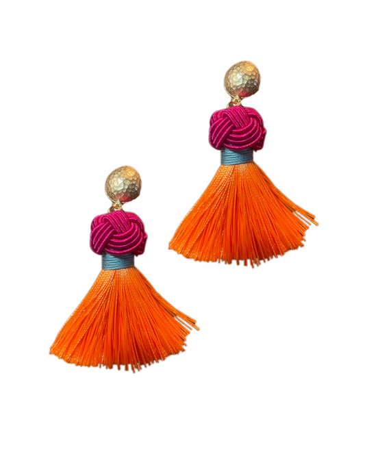 Clip Nodo XL pink mit orangener Quaste