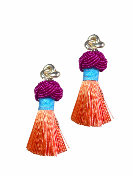 Clip Nodo XL pink mit orangener Quaste