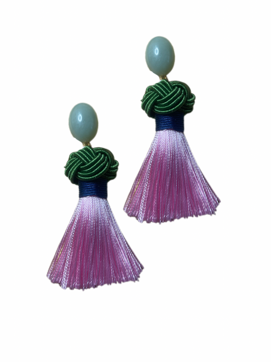 Nodo XL Olive grün mit rosa Quaste