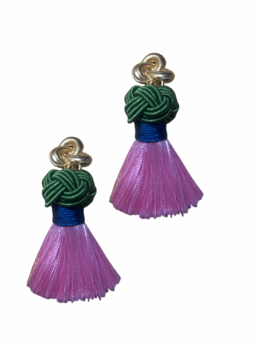 Clip Nodo XL Olive grün mit rosa Quaste