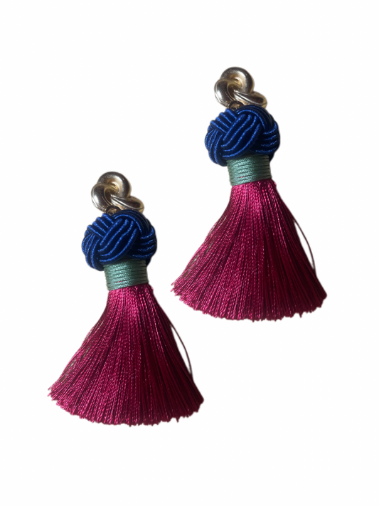 Clip Nodo XL blau mit bordeaux Quaste