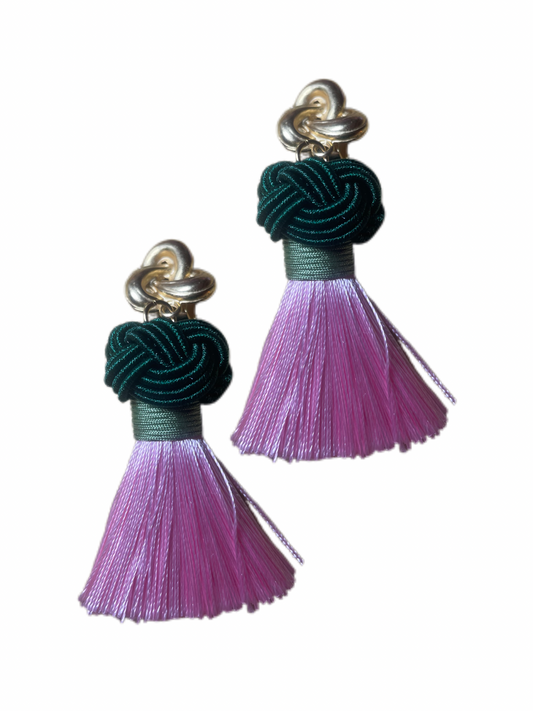 Clip Nodo XL grün mit rosa Quaste