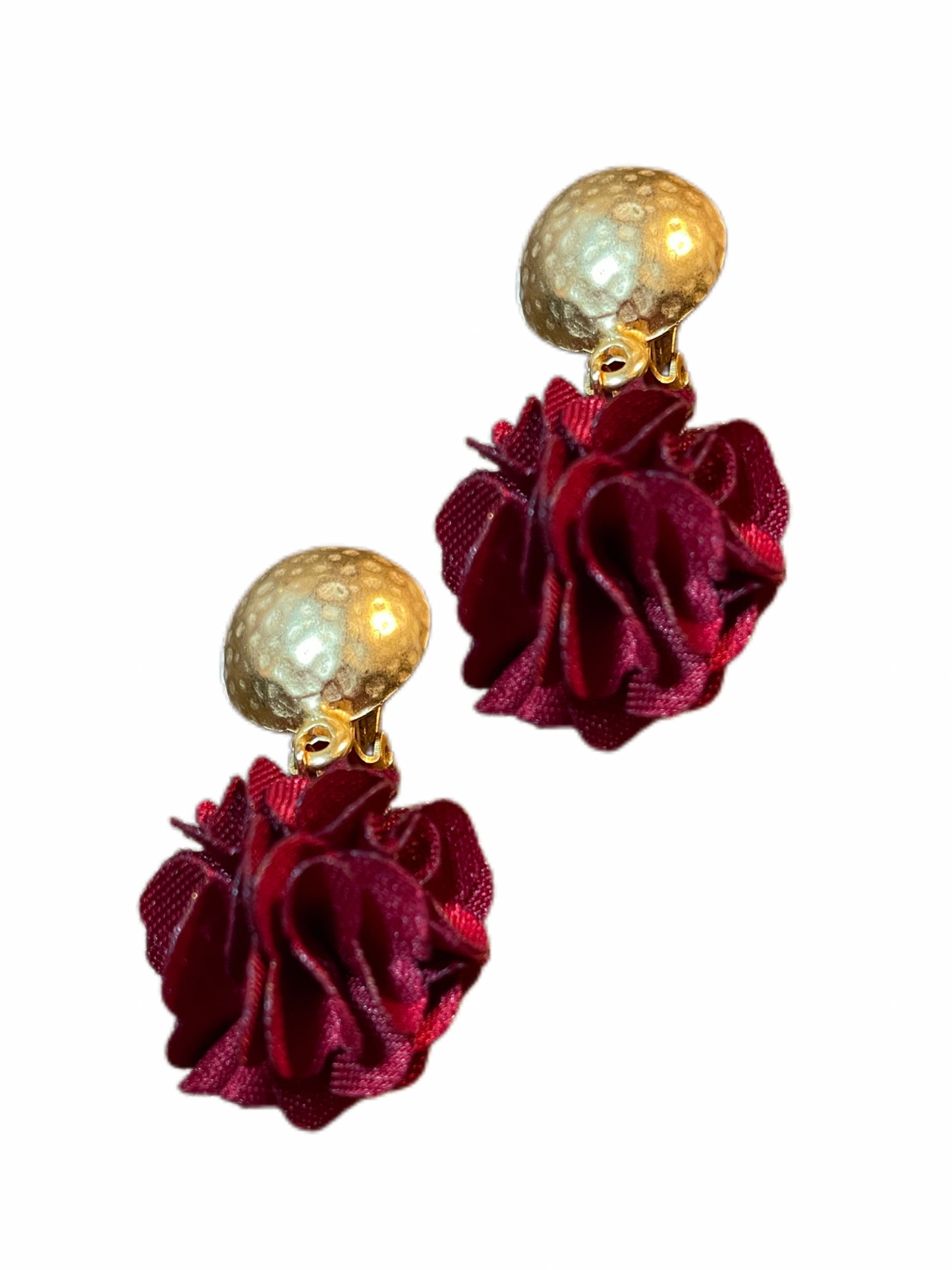 Clip mit bordeauxroter Fleur Blume