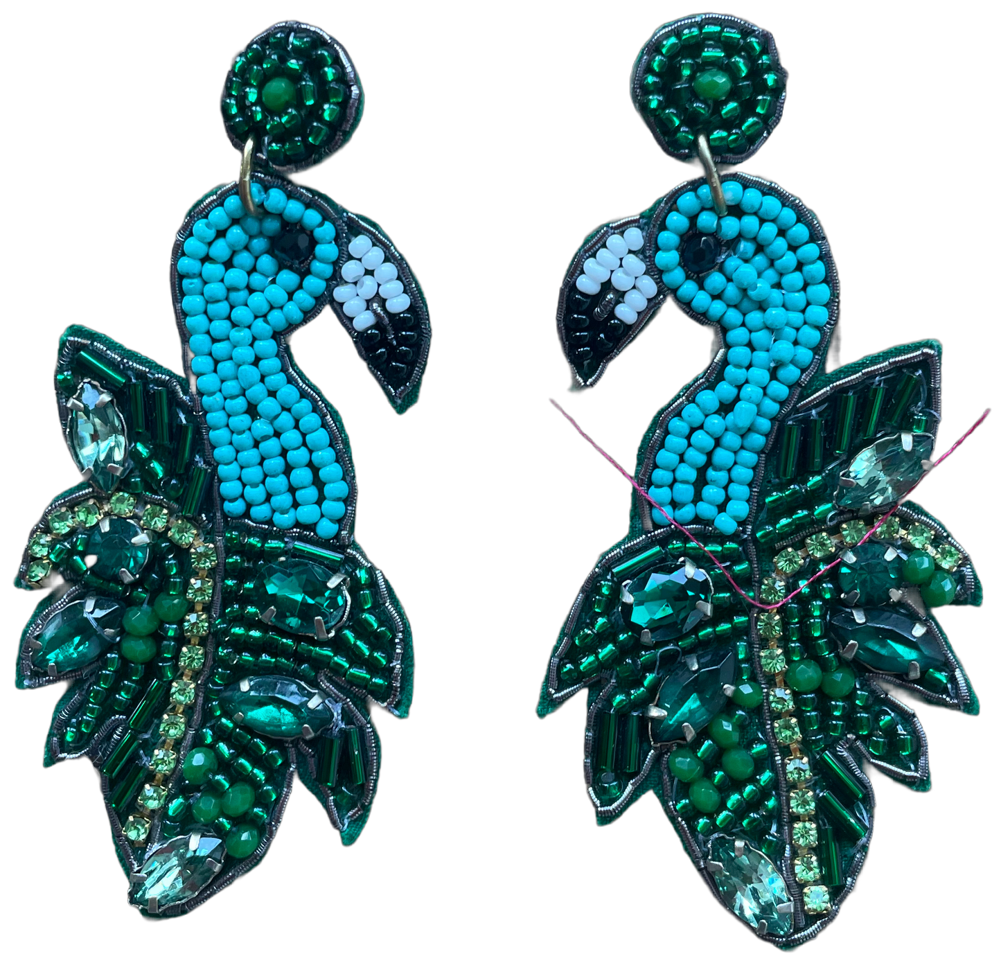 Blauer Flamingo Leaf Clip