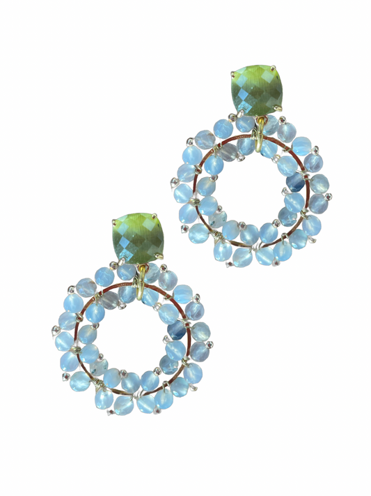 Vonni nude mit grünem Kristalltop