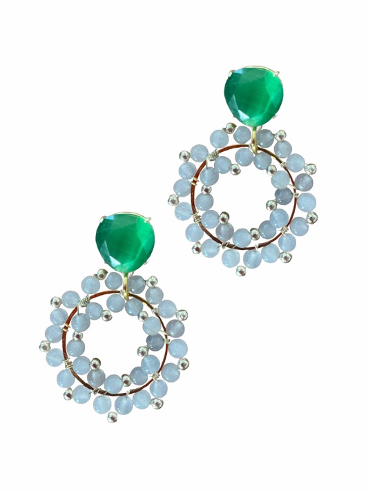 Vonni weiss mit grünem Top