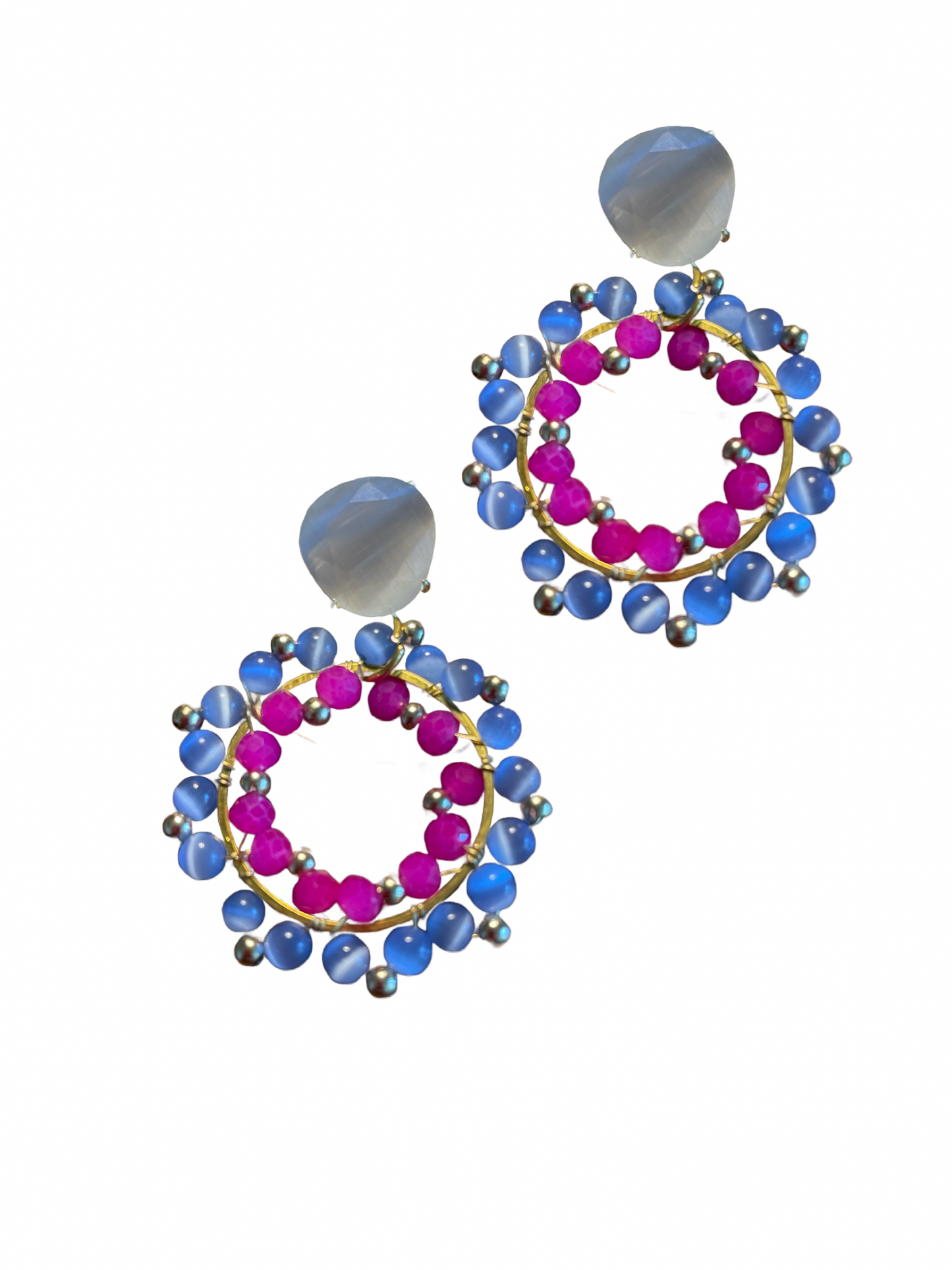 Vonni Duo hellblau pink mit weissen Top