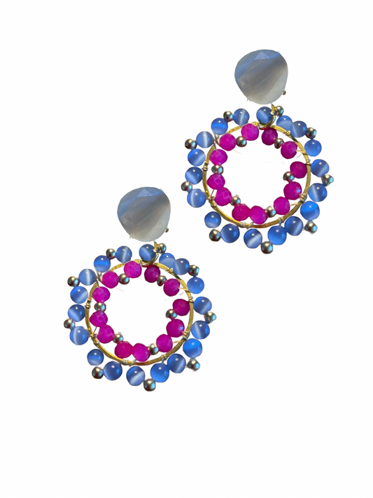 Vonni Duo hellblau pink mit weissen Top