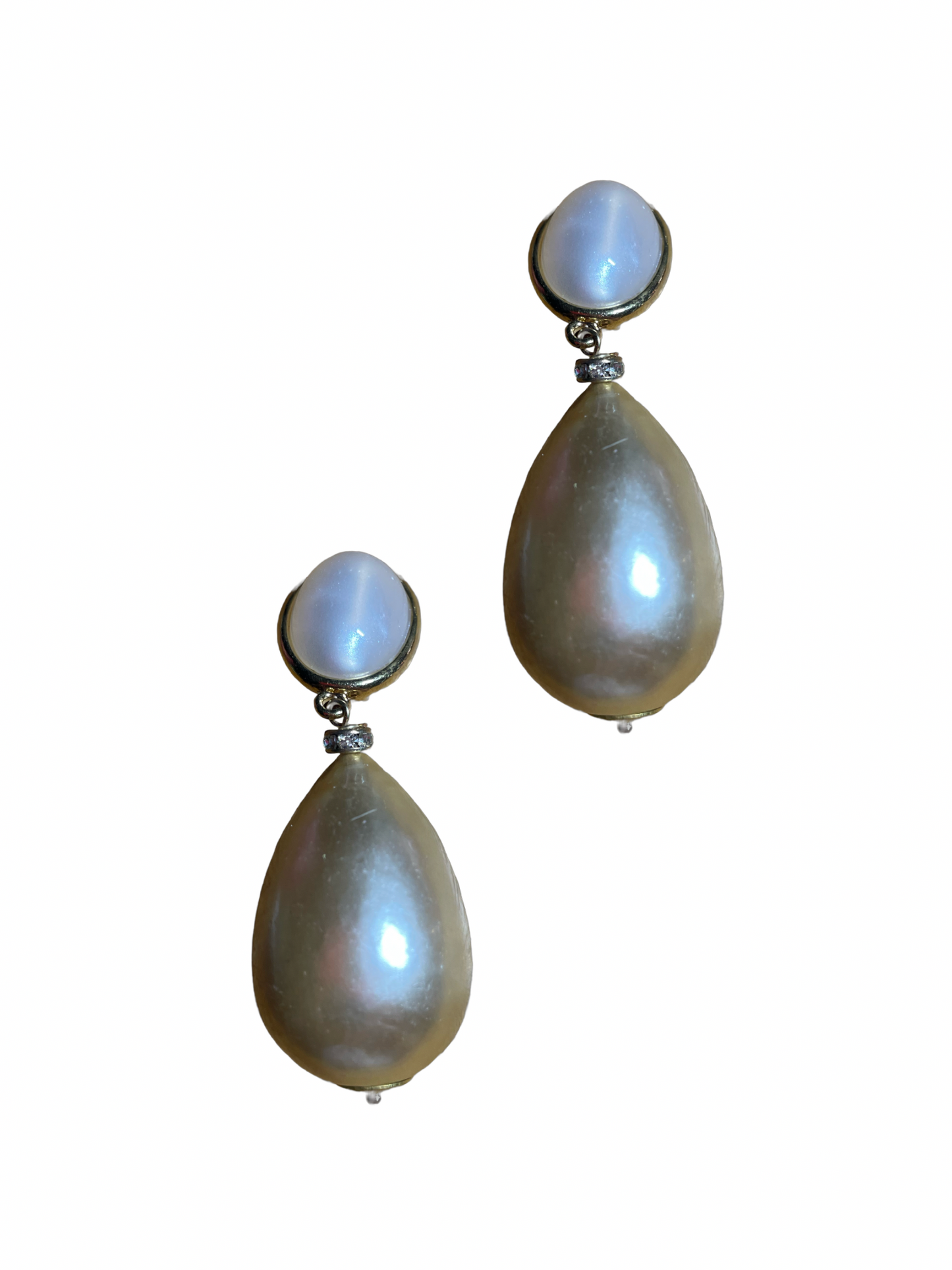 CLIP Gold Nuvola mit Creme Cabouchon