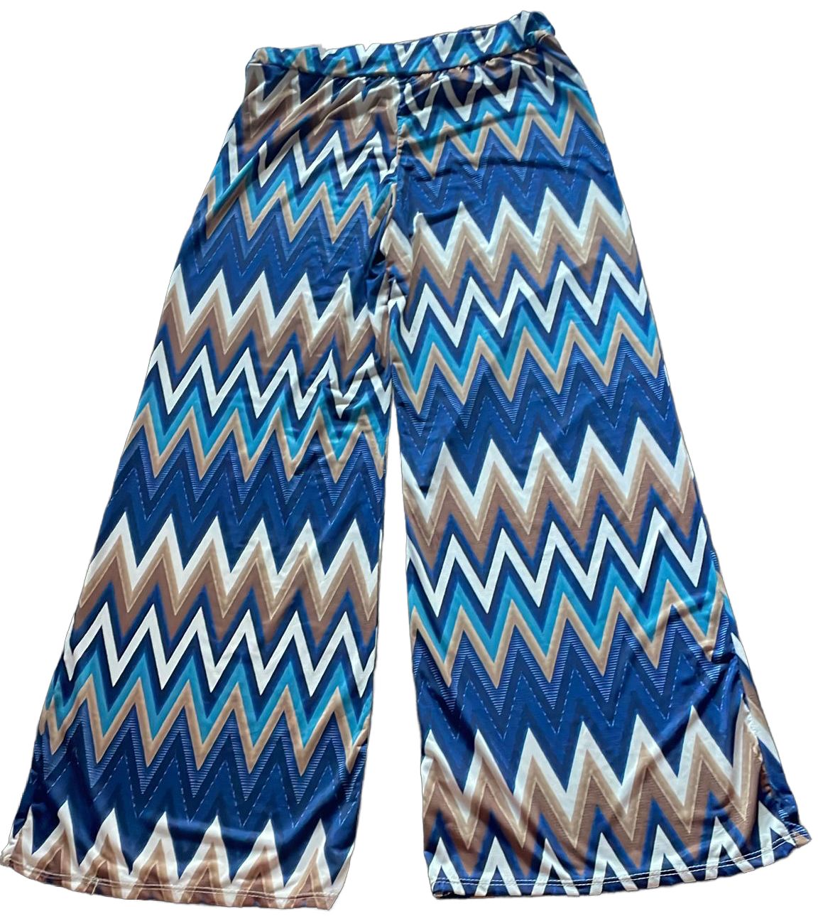 Hose ZigZag blau - one size fits all!
