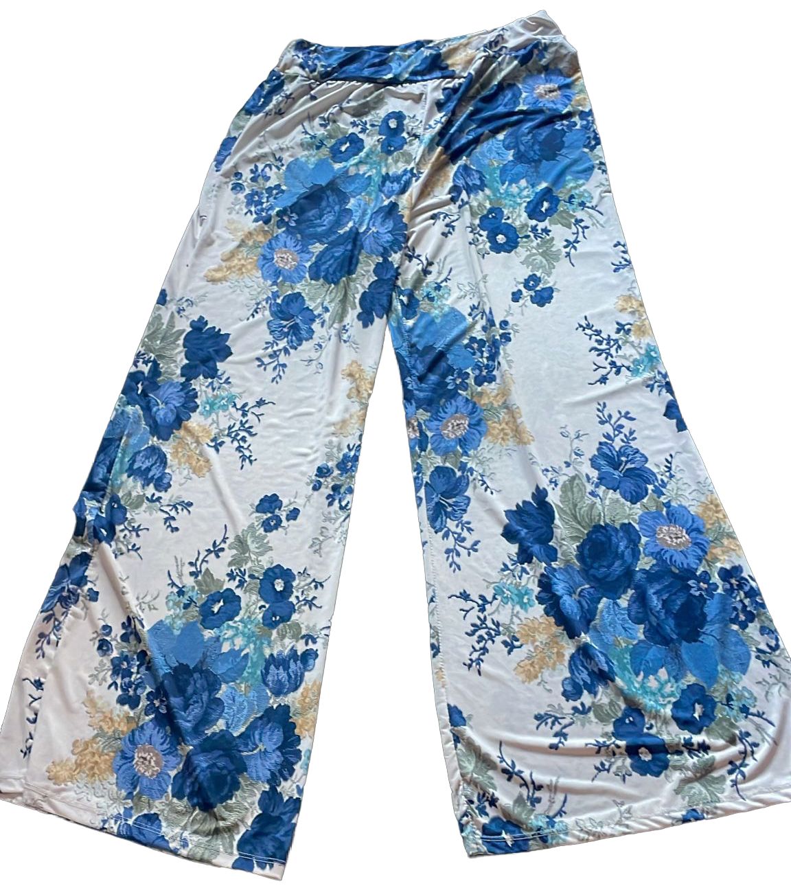 Hose blaue Blumen - one size fits all!