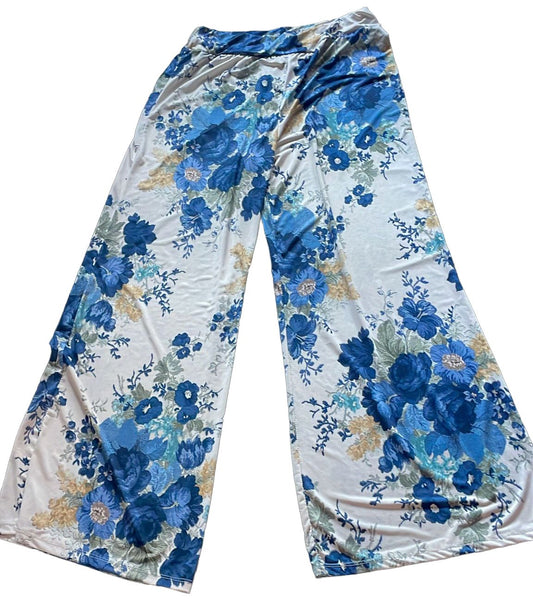 Hose blaue Blumen - one size fits all!